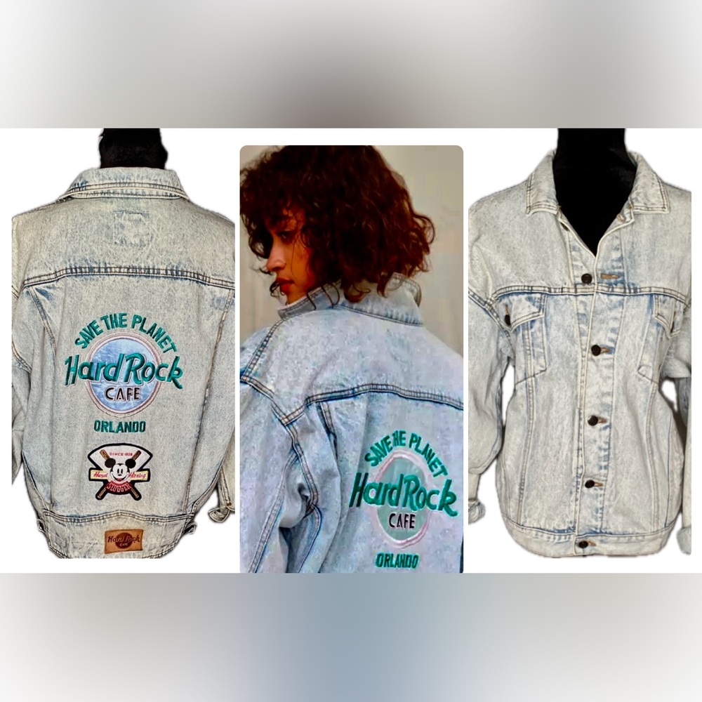 Hard Rock Cafe Light Blue Jean Jacket